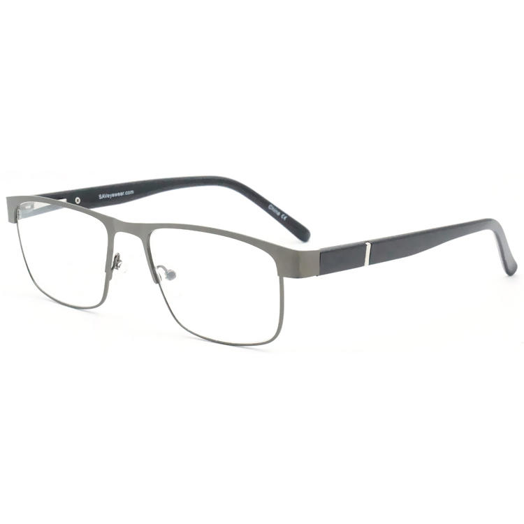 Dachuan Optical DRM368025 China Supplier Browline Metal Reading Glasses With Plastic Legs (1)